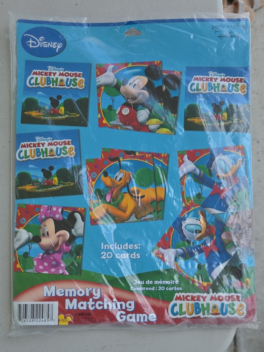 Disney Mickey Mouse Clubhouse Memory Matching Game - Blue & Red Packaging
